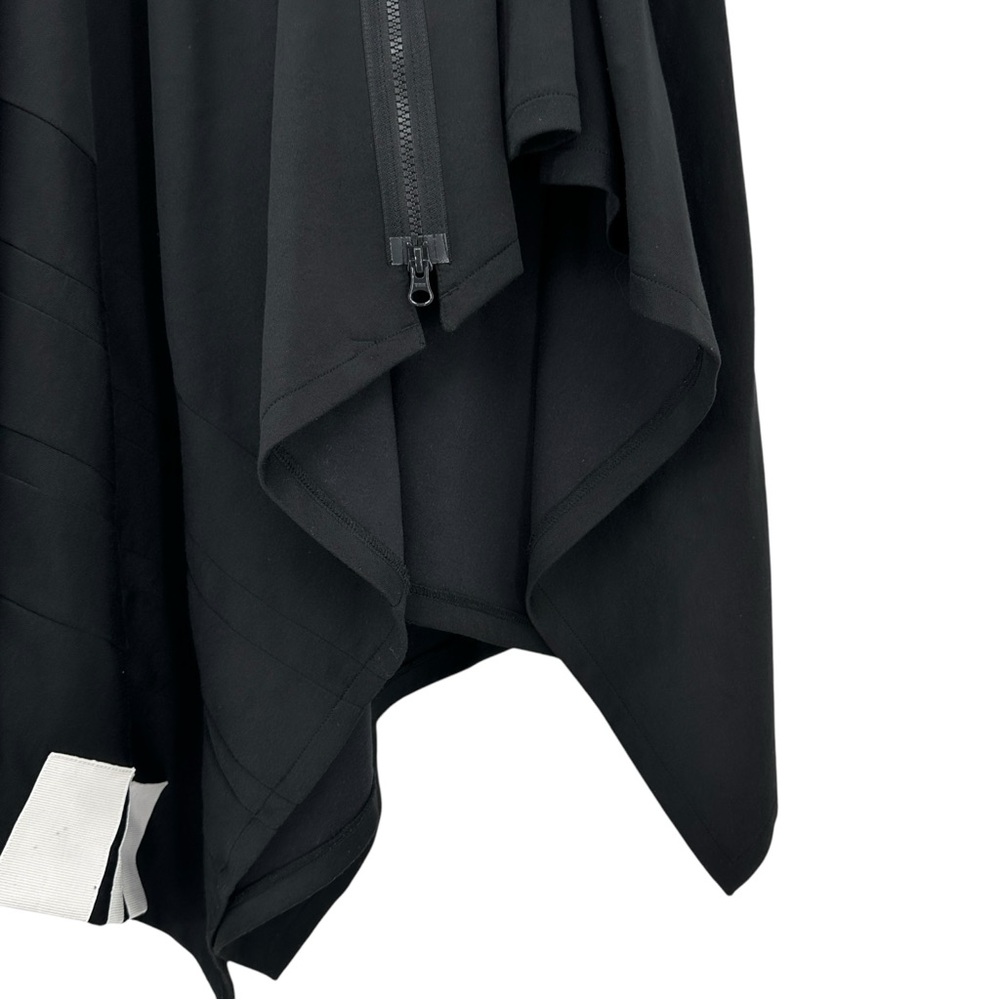 [sold] Y-3 Yohji Yamamoto Black Asymmetric Midi Skirt Poncho Cape Convertible - Picture 6 of 16